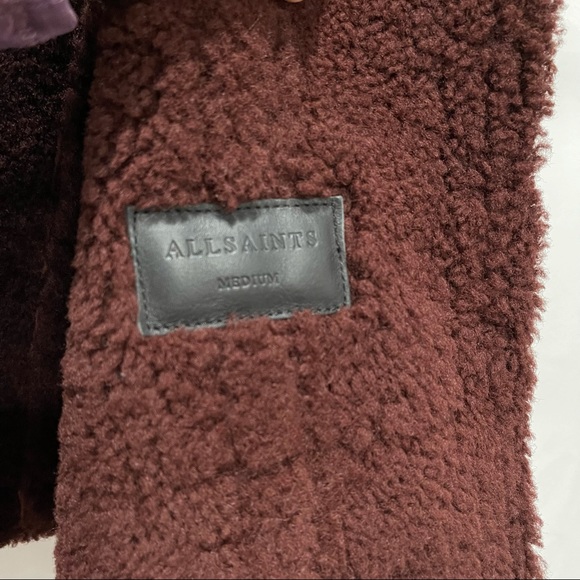 ♦️SOLD♦️ALLSAINTS Asher Shearling Biker Jacket - Picture 15 of 16